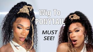 This Wig!?! Yes! High Ponytail On Deep Wave Wig| Ft. Alipearl Hair