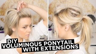 Diy - Easy Voluminous Ponytail With Extensions