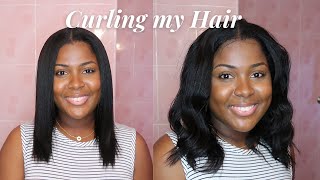 Curling My Relaxed Hair | Wand Curl