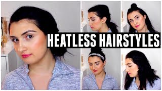 5 Heatless Hairstyles For Short Hair! (Easy)