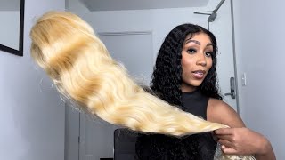 40 Inch #613 Wig Unboxing Ama Hair On Aliexpress 180% Density 13X6 Lace Frontal Wig
