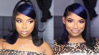 Flipped Ends 90’S Hairstyle! Half Up Half Down! Super Easy!! | Cashliani