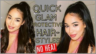 Quick Glam  Protective Hairstyles For Natural Hair - No Wig, No Heat