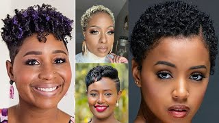 Trendy Short Curly Twa, Tapered, Pixie Cut & Buzzcut Hairstyles For Stylish And Classy Black Women