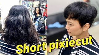 Long To Short Pixie Haircut | Potong Rambut Pixie | Hair Transformation | Hairstyles