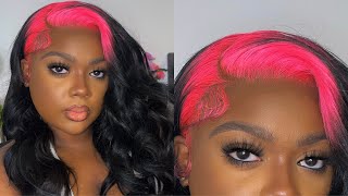 First Time Trying A Pink Root Wig  Ft Wavy My Hair
