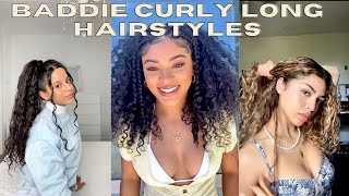 ✨Baddie Hairstyles For Curly Long Hair ✨