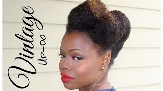 Vintage Up-Do -  Natural Hairstyle Tutorial