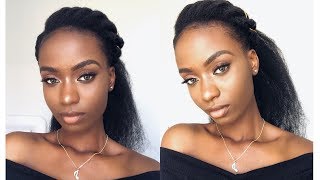 Easy Summer Ponytail Hairstyle On 4C Natural Hair