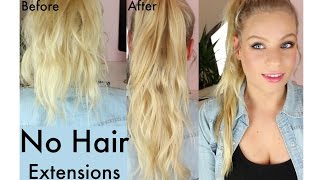 How To Get Long Hair Without Using Hair Extensions | Ponytail | Charlotte Davis