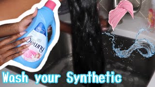 How To Wash Synthetic Hair + Wigs  | Sasha Belle