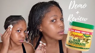 Hair Mayonnaise On Relaxed Hair | For Weak Damaged Hair | South African Youtuber
