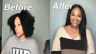 Fro To Straight- Using Betterlength  Clip-Ins | Light Yaki 18 Inches