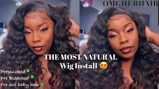 The Most Natural Wig Install I’Ve  Ever Done !! | Yaki Straight Hd Lace Ft. Omgherhair