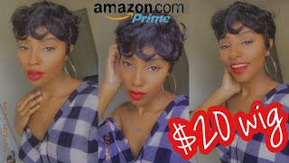 $20 Affordable Wig Review: Flandi Short Natural Synthetic Wig Ft. Amazon.Com