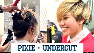 Pixie Haircut With Clipper Undercut | Women Haircut | Potong Rambut Wanita Pendek