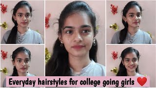 தமிழில் Easy Everyday Hairstyles ❤️Hairstyles For College/Office Going Girls✨7Days7Hairstyles தமிழ்