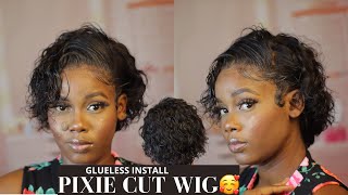Curly Pixie Cut Wig Glueless Install Ft Celie Hair