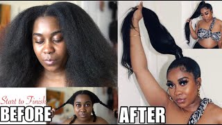 High Ponytail On Natural Hair | Step By Step