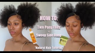 How To: Two Ponytails On Natural Hair
