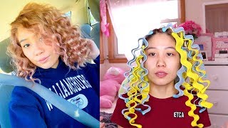 Heatless Crimped Wavy Hair With Wave Formers