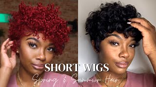 2 Short Synthetic Wigs!  Get Ready For Spring & Summer | Sasha & Mali | Tiasia Cockrell