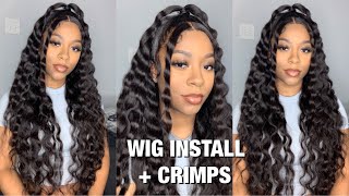 28 Inch Hd Lace Wig Install With Crimps | Sunber Hair