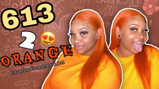 613 Blonde To Orange Hair Transformation | Ft. Ashimary Hair