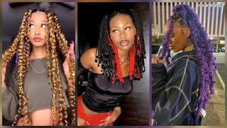 Protective Hairstyle Compilation | Boho Twists, Butterfly Braids, Lemonade Cornrow Braids