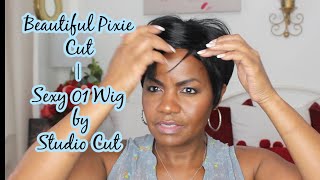 Studio Cut  By Pros | Sexy 01 Wig | Only  $12 | Beautiful Pixie Cut | Multi Styled