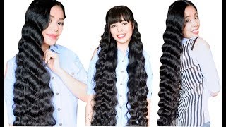No Heat Plastic Cover Curls -Heatless Korean Wavy Hair & Long Hair Hairstyles