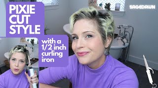 Curly Pixie Cut Style (With A 1/2 Inch Curling Iron)