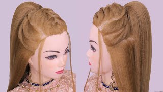 Braided Ponytail Hairstyles L Easy Hairstyles L French Braid L Wedding Hairstyles For Girls