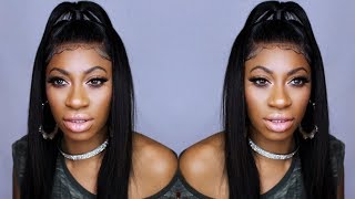 Melted Lace & Mini Ponytail Ft. Recool Straight Lace Frontal Wig