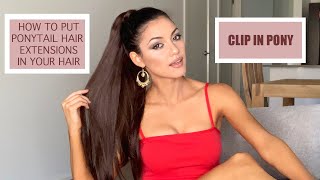 How To Put Ponytail Hair Extensions In | Ariana Grande Ponytail Tutorial