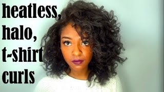 Heatless, T-Shirt Halo Curls | Natural Hairstyles For Black Women