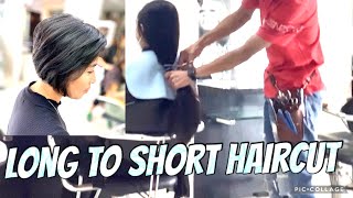 Long To Short Haircut | Short Bob Haircut | Hair Transformation | Potong Rambut Pendek | Pixie Bob