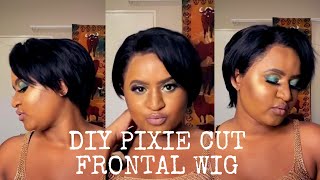 Part 1: Diy Affordable Pixie Cut Frontal Wig | South African Youtuber