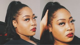 Half Up Half Down  Hairstyle With Yaki Straight Clip Ins | Ft Lacer Hair | Beautykrushh