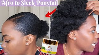 The Best Gel For Short 4C Hair Sleek Ponytail? | Alikay Naturals Lemongrass Gel Review