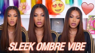 Easy Sleek Ombre Brown Hair Install | Beignner Friendly Ft. Myfirstwig