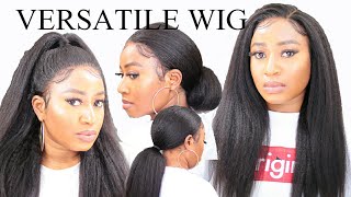 Versatile Yaki Texture Wig For Short Hair || How To Style