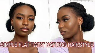Easiest Flat Twist Natural Hairstyle On 4C Hair In 5 Minutes