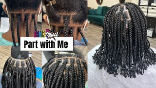 Part With Me! Full Step By Step Box Parting Map. + What’S A Moving Scalp?  | Braid School Ep. 89