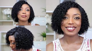 Natural Looking Short Curly Bob/Pixie Wig Installation Tutorial Ft Yg Wig