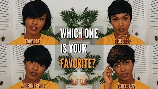Pick Your Favorite | 4 Afforrdable Short Wigs - Edgy Bob, Pixie Crop, Modern Fringe | Kiitana