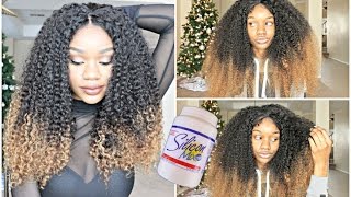 How To Make "Nappy" Tangling/Frizzy Wigs Look Brand New!!! | Ombre Curly Full Lace Wig Div