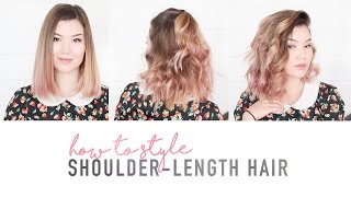 How To Style Shoulder Length Hair // Flat Iron Tutorial