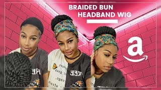 Oh Shoot, An Amazon Braided Bun Headband Wig |  Updo