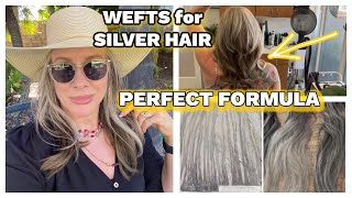 Beaded  Sew In Wefts/ Hair Extension Tutorial For Silver/ Grey Hair/ How To Reverse Fill And Color